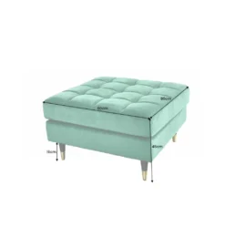 Pufa CANIS Velvet 80 cm szmaragdowo zielona*Invicta Interior Sale