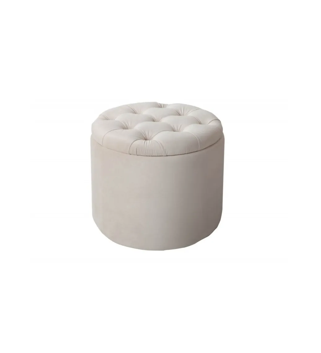 Pufa FABIO II 50 Cm Aksamit beżowa*Invicta Interior New