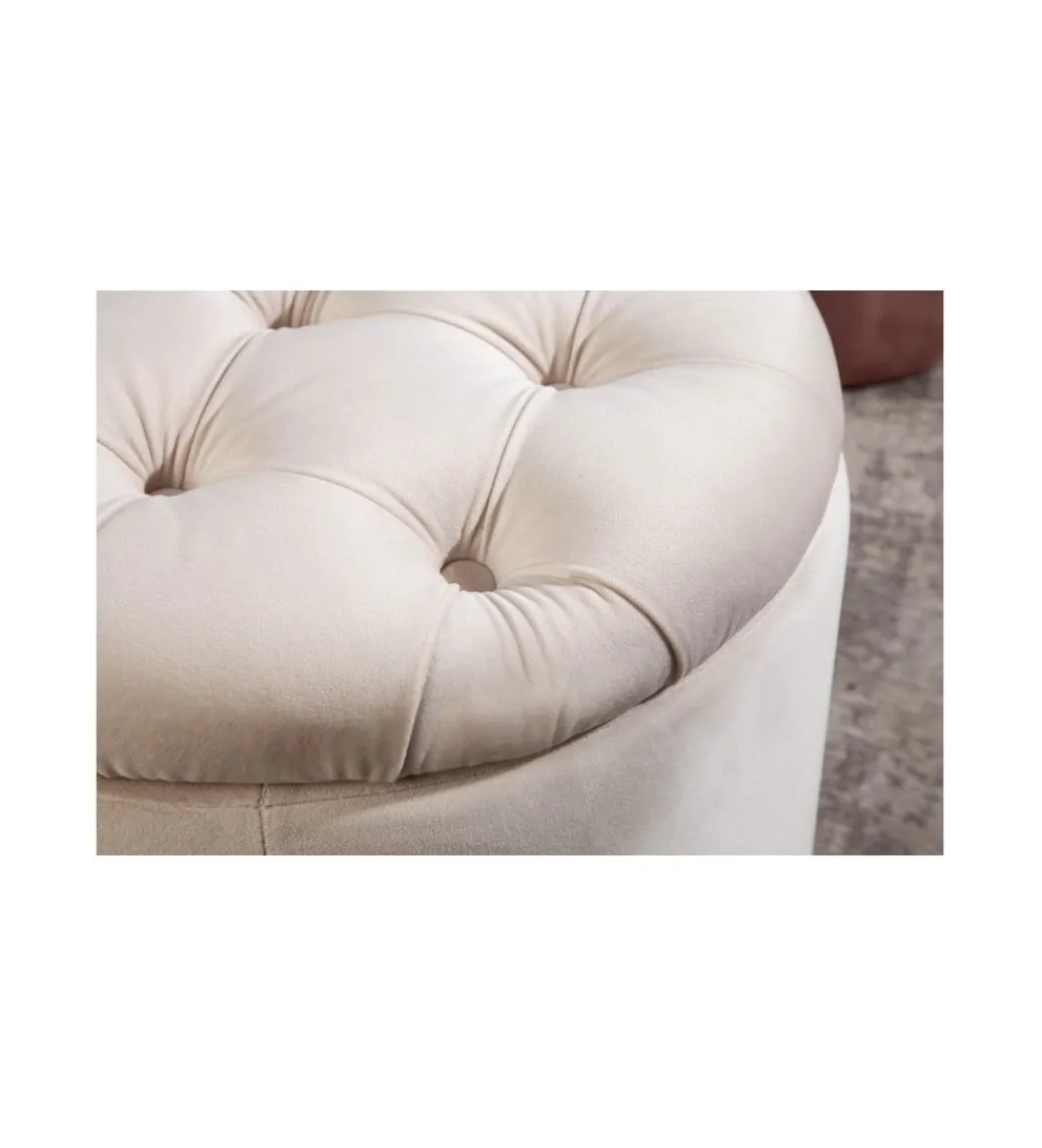 Pufa FABIO II 50 Cm Aksamit beżowa*Invicta Interior New