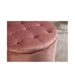 Pufa FABIO II 50 Cm aksamit pudrowy róż*Invicta Interior Best