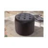 Pufa FABIO II 50 Cm czarna*Invicta Interior Online
