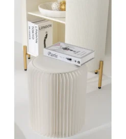 Pufa FOLDABLE 42 cm biała*J-Line Outlet