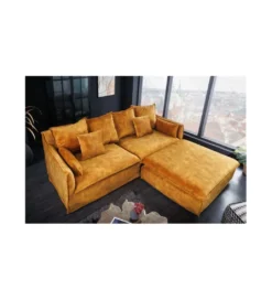 Pufa HEAVENLY Heaven 100 cm musztardowa*Invicta Interior Hot
