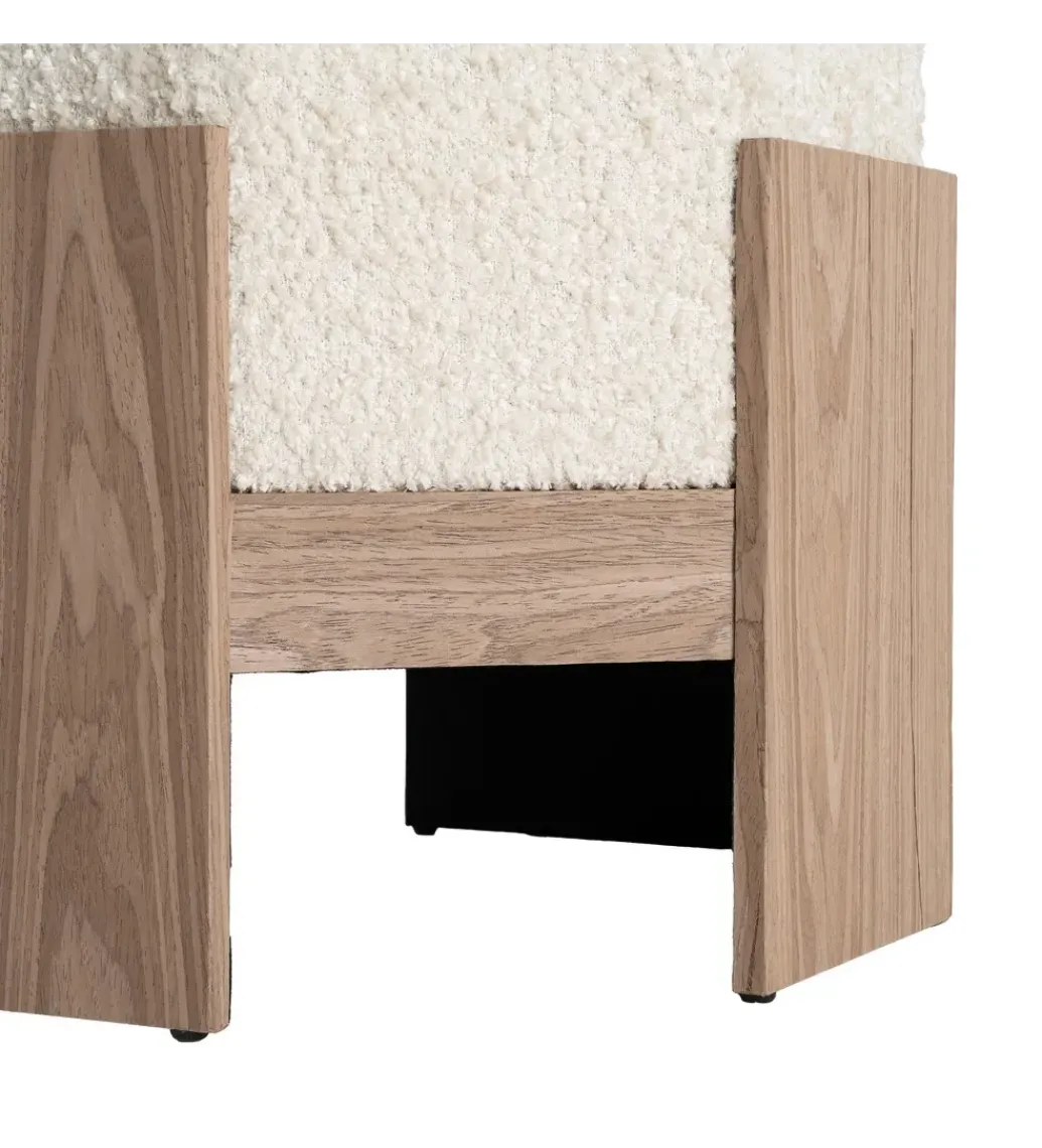 Pufa KRYSTEN 44 cm kremowa*Zona-Design Best