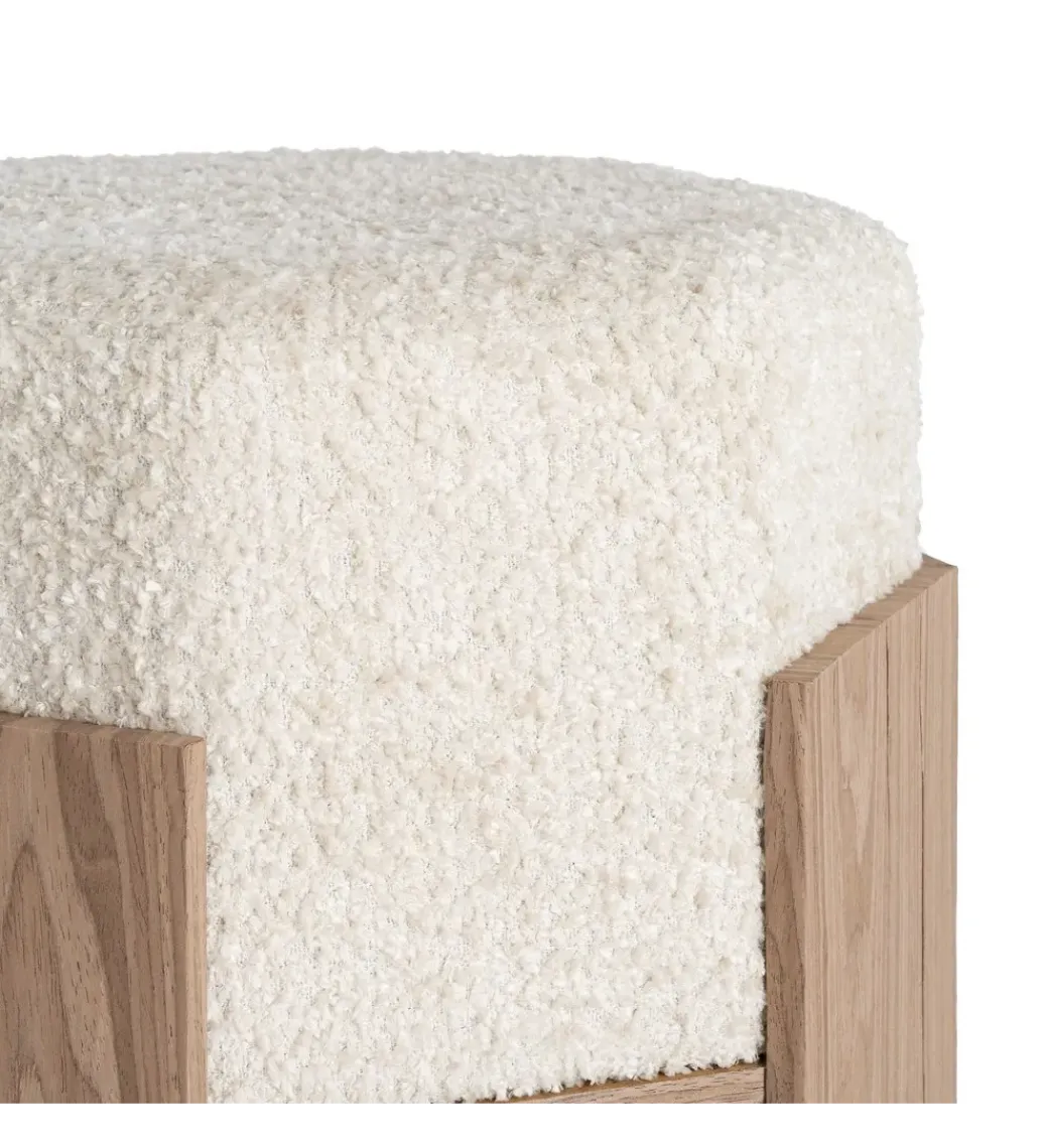 Pufa KRYSTEN 44 cm kremowa*Zona-Design Best