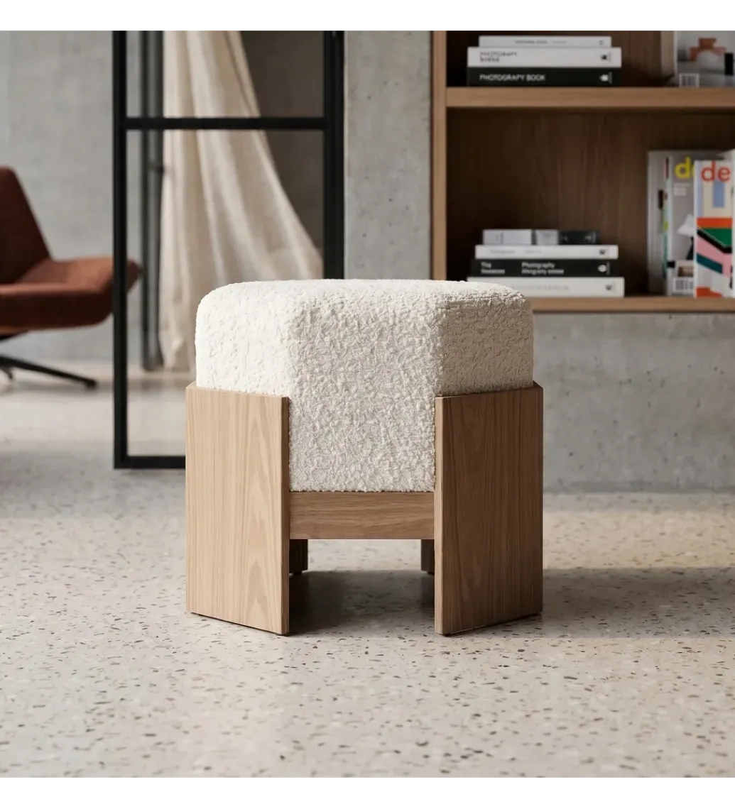 Pufa KRYSTEN 44 cm kremowa*Zona-Design Best