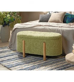 Pufa MASKINI 90 cm zielona ze schowkiem*Imeri Clearance