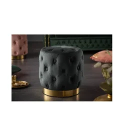 Pufa Modern Barock Chester czarna*Invicta Interior Outlet