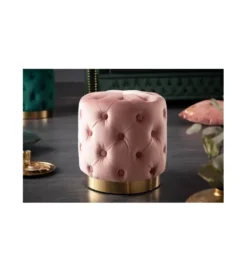 Pufa Modern Barock Chester pudrowy róż*Invicta Interior New