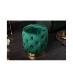 Pufa Modern Barock Chester szmaragdowa zieleń*Invicta Interior Sale