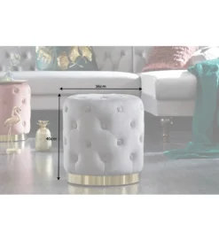 Pufa Modern Barock Chester szara*Invicta Interior Discount