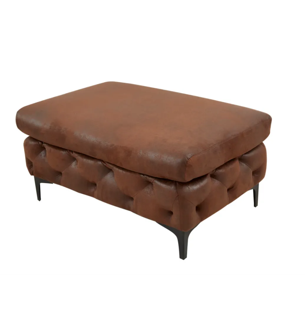 Pufa MODERN BAROCK 90 cm antyczny brąz*Invicta Interior Online