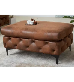 Pufa MODERN BAROCK 90 cm antyczny brąz*Invicta Interior Online