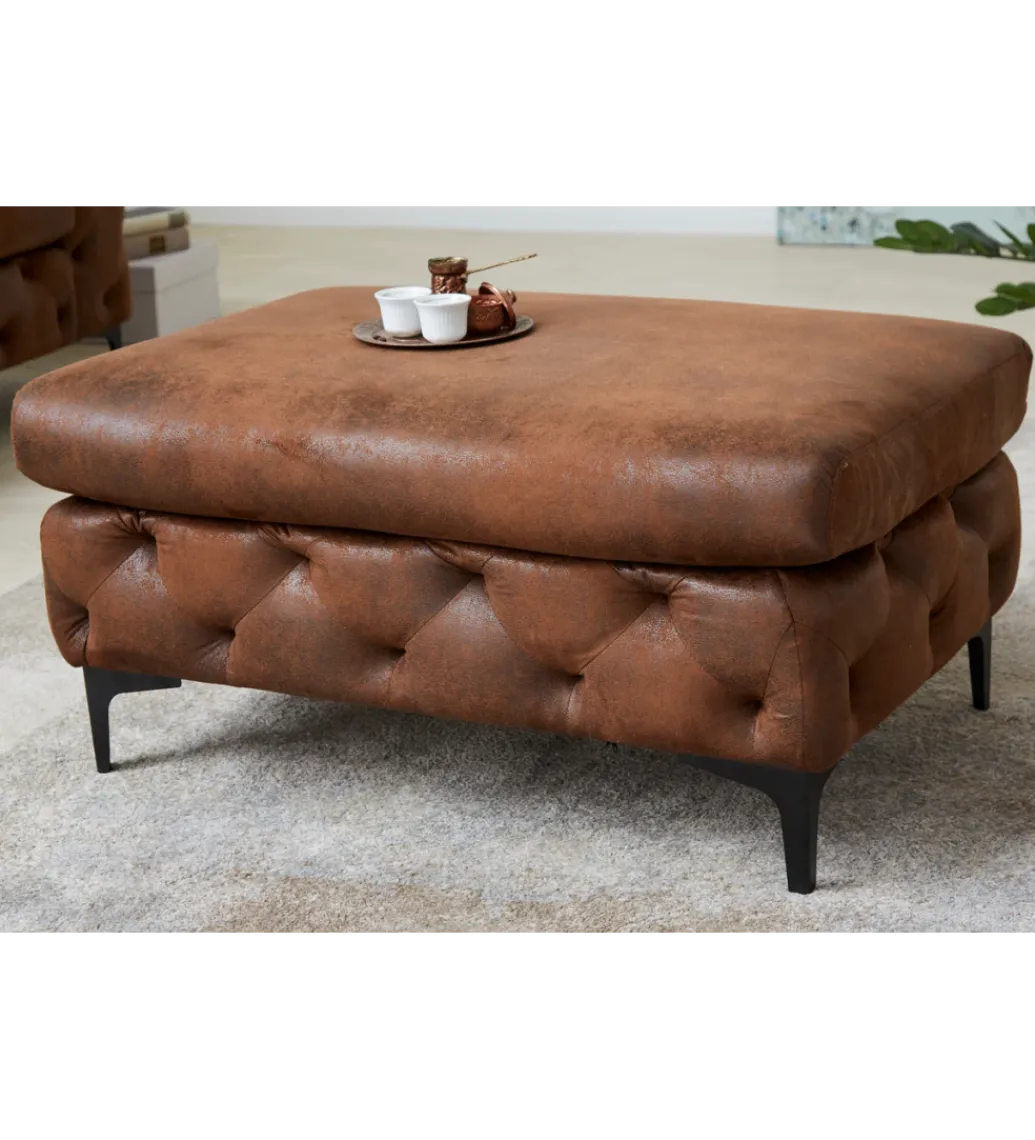 Pufa MODERN BAROCK 90 cm antyczny brąz*Invicta Interior Online