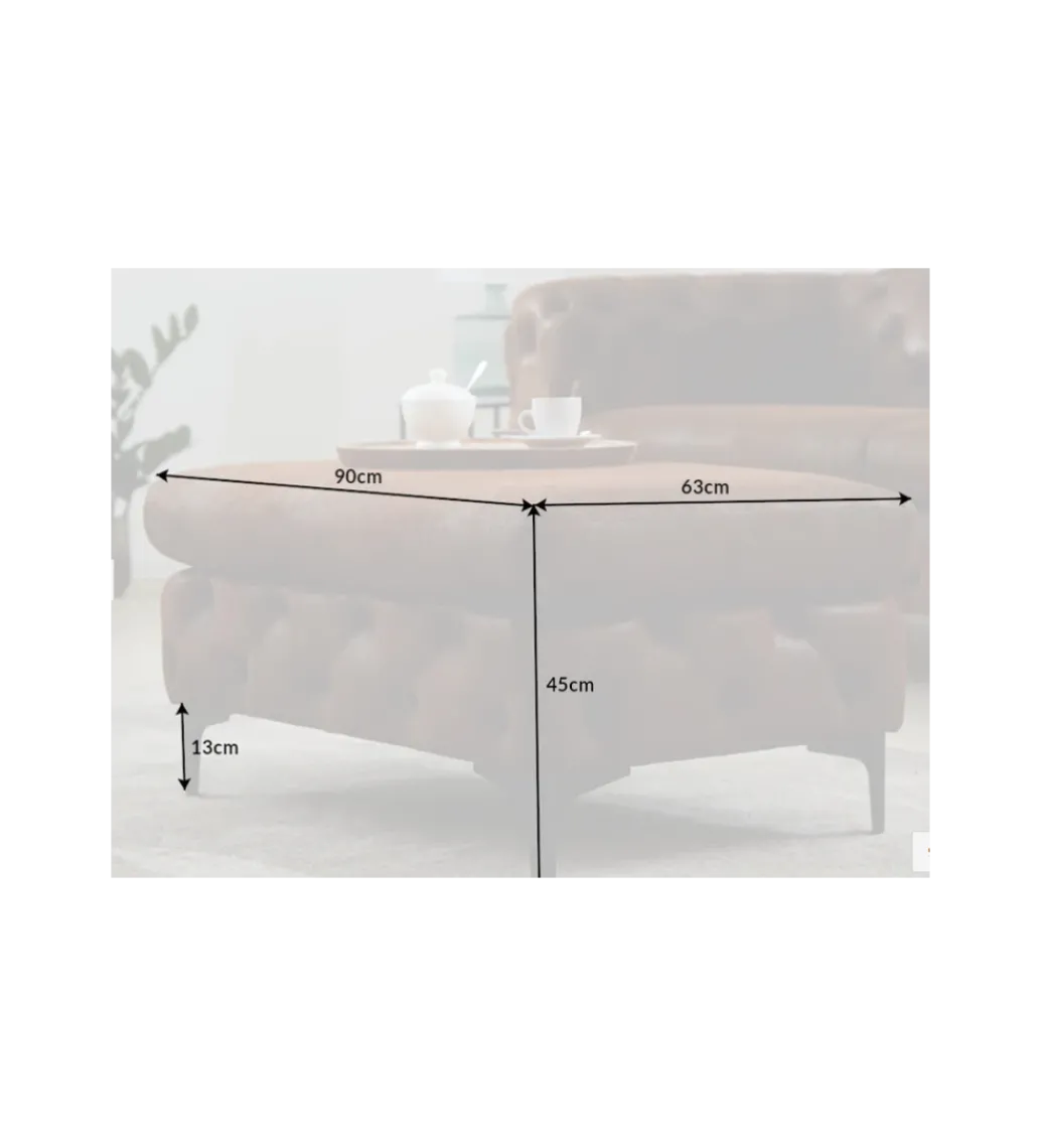 Pufa MODERN BAROCK 90 cm antyczny brąz*Invicta Interior Online