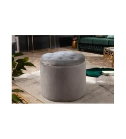 Pufa Modern Barock 50 Cm srebrnoszara*Invicta Interior Discount
