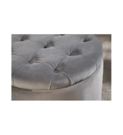 Pufa Modern Barock 50 Cm srebrnoszara*Invicta Interior Discount