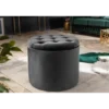 Pufa MODERN BAROCK STORAGE 50 cm welur szary*Invicta Interior - przedsprzedaż Best