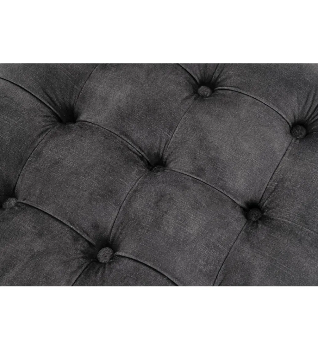 Pufa MODERN BAROCK STORAGE 50 cm welur szary*Invicta Interior - przedsprzedaż Best