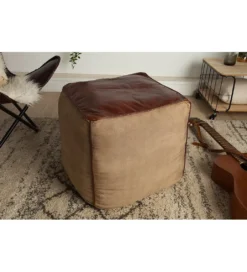 Pufa Mustang 45 cm brązowa*Invicta Interior New