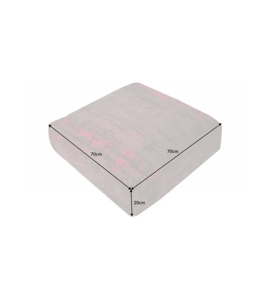 Pufa Na Podłogę ABSTRACT 70 Cm czerwono - różowa*Invicta Interior Discount