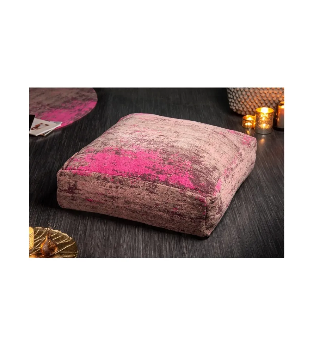 Pufa Na Podłogę ABSTRACT 70 Cm czerwono - różowa*Invicta Interior Discount