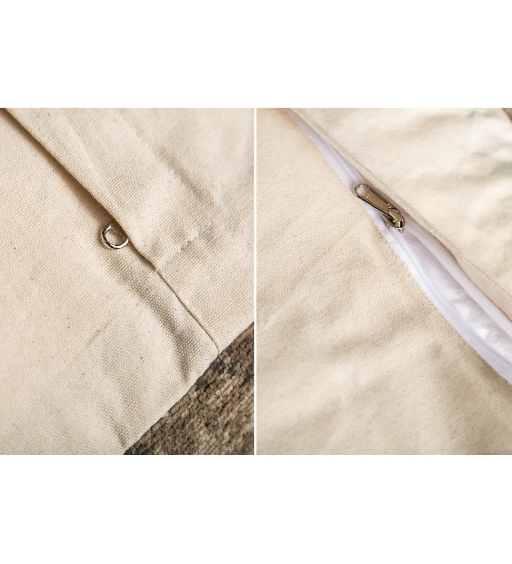 Pufa Na Podłogę Abstrakt 70 Cm brązowa*Invicta Interior Clearance