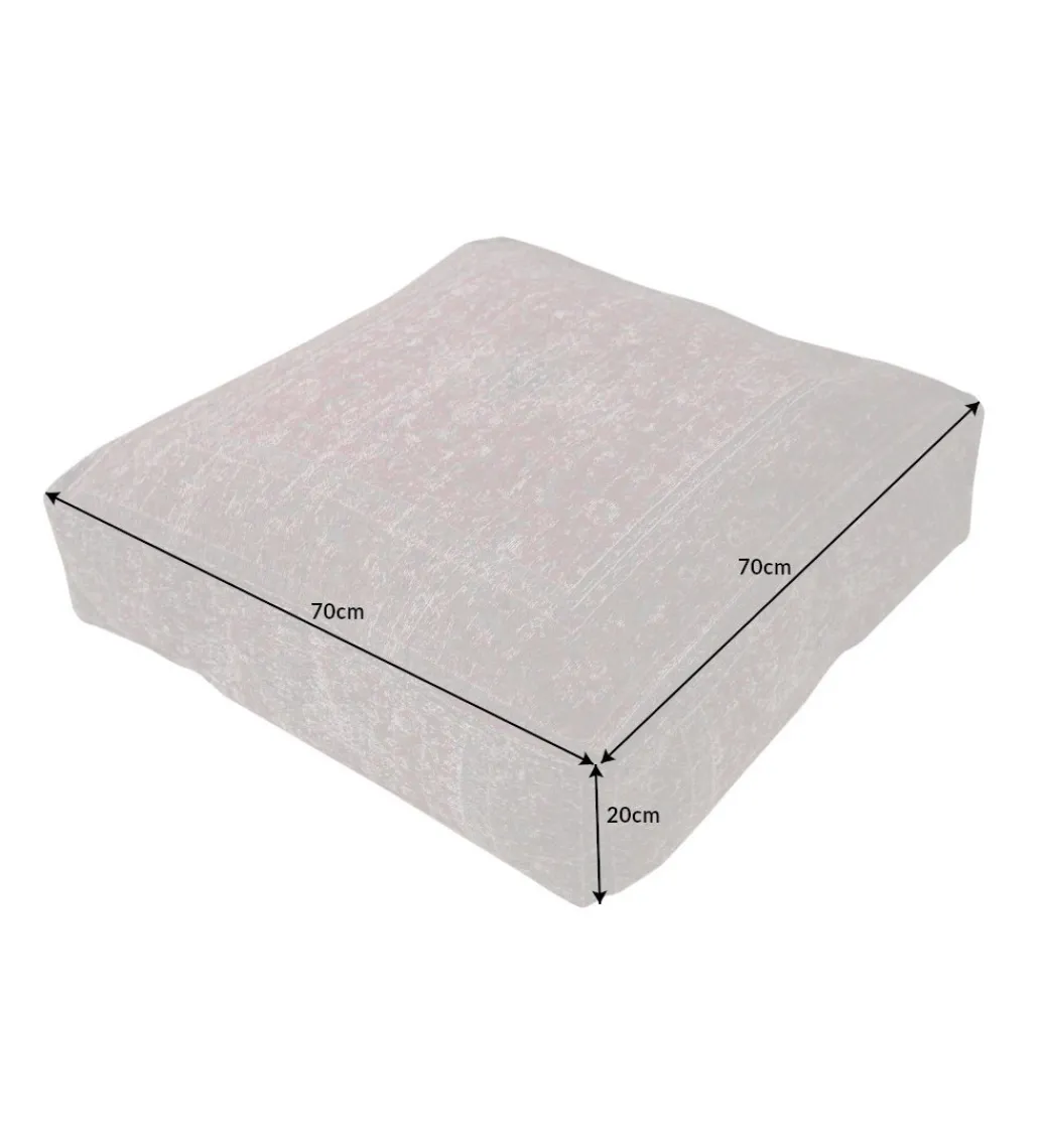 Pufa Na Podłogę Abstrakt 70 Cm czerwona*Invicta Interior New