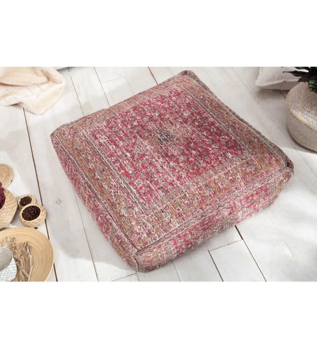Pufa Na Podłogę Abstrakt 70 Cm czerwona*Invicta Interior New