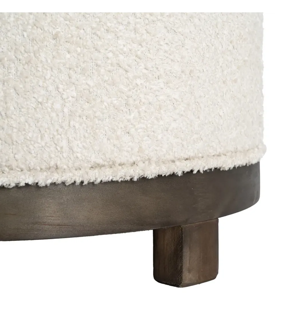 Pufa obrotowa GIRATORIO 47 cm kremowa*Zona-Design New