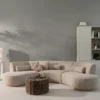 Pufa OLVEN 60 cm puchata brązowa*WOOOD Sale