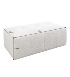 Pufa ROYAL 120 cm bouclé szampański beżowy*Invicta Interior Outlet