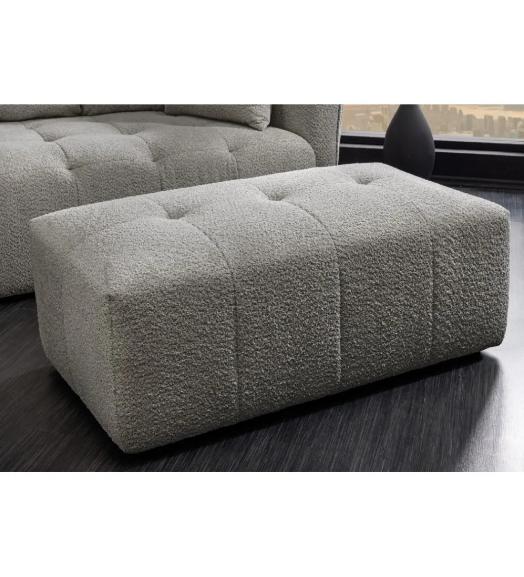 Pufa ROYAL 120 cm bouclé szara*Invicta Interior New