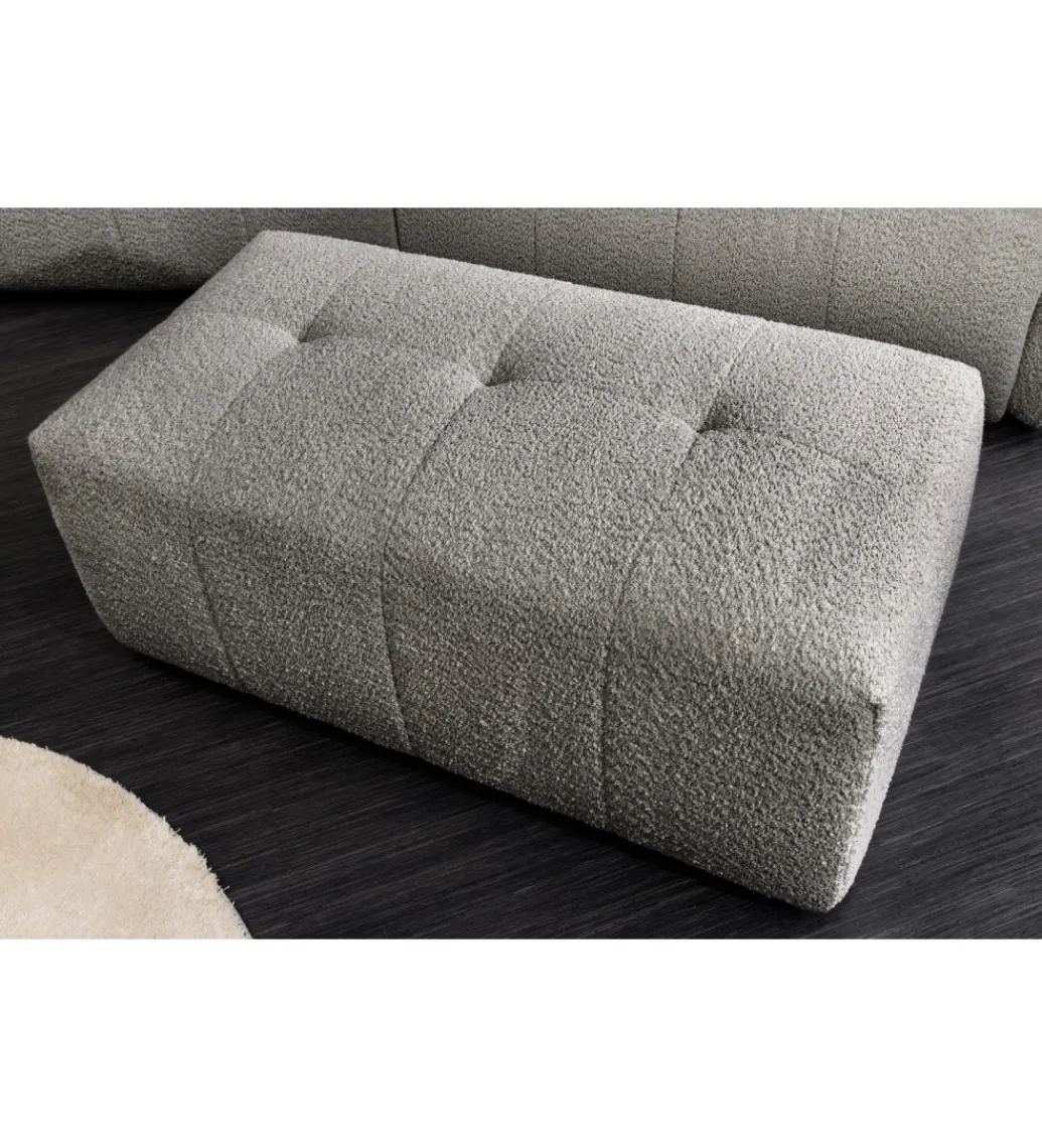 Pufa ROYAL 120 cm bouclé szara*Invicta Interior New