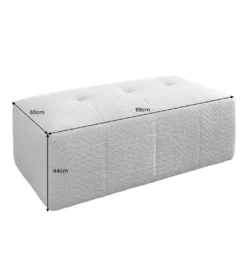 Pufa ROYAL 120 cm bouclé szara*Invicta Interior New