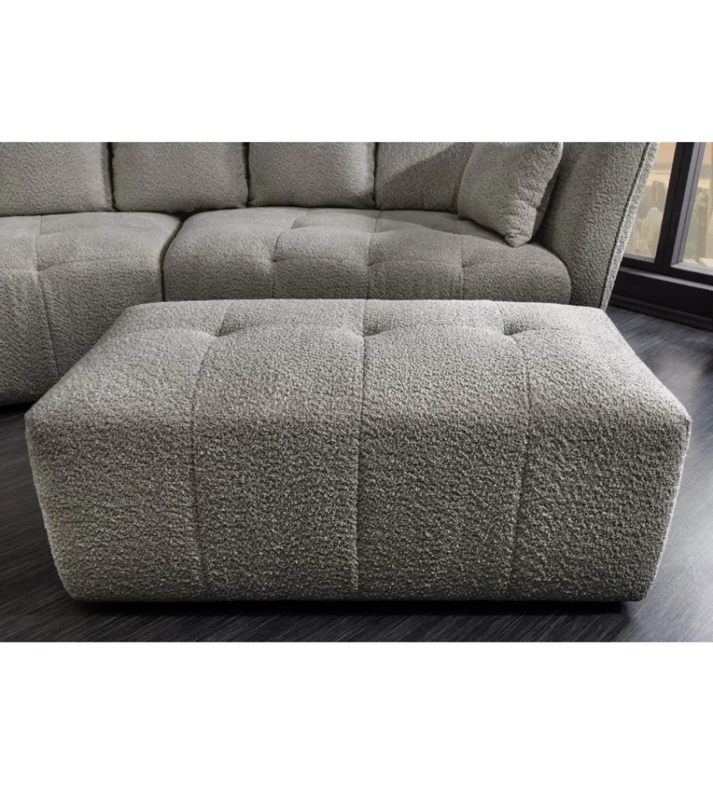 Pufa ROYAL 120 cm bouclé szara*Invicta Interior New