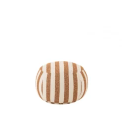 Pufa STRIPED 61 cm białokarmelowy*J-Line Best