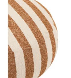 Pufa STRIPED 61 cm białokarmelowy*J-Line Best