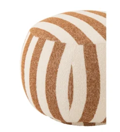 Pufa STRIPED 61 cm białokarmelowy*J-Line Best