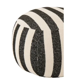 Pufa STRIPED 45 cm czaro biała*J-Line Clearance