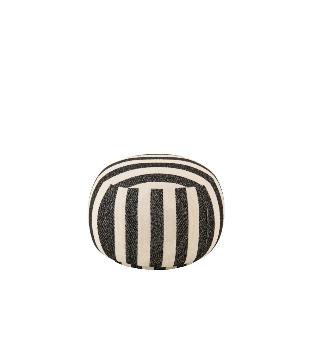 Pufa STRIPED 45 cm czaro biała*J-Line Clearance