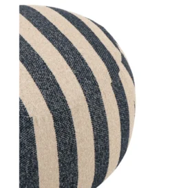 Pufa STRIPED 45 cm niebiesko biała*J-Line Sale