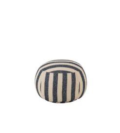 Pufa STRIPED 45 cm niebiesko biała*J-Line Sale