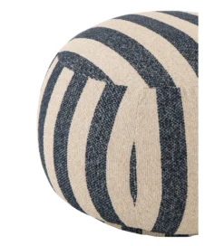 Pufa STRIPED 45 cm niebiesko biała*J-Line Sale