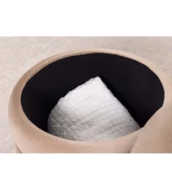 Pufa VOGUE 40 cm z schowkiem welwet champagne greige*Invicta Interior - przedsprzedaż New