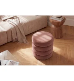 Pufa VOGUE 40 cm z schowkiem welwet różowa*Invicta Interior Clearance