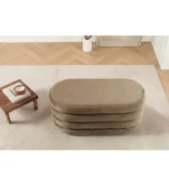 Pufa VOGUE 85 cm z schowkiem welwet champagne*Invicta Interior Online