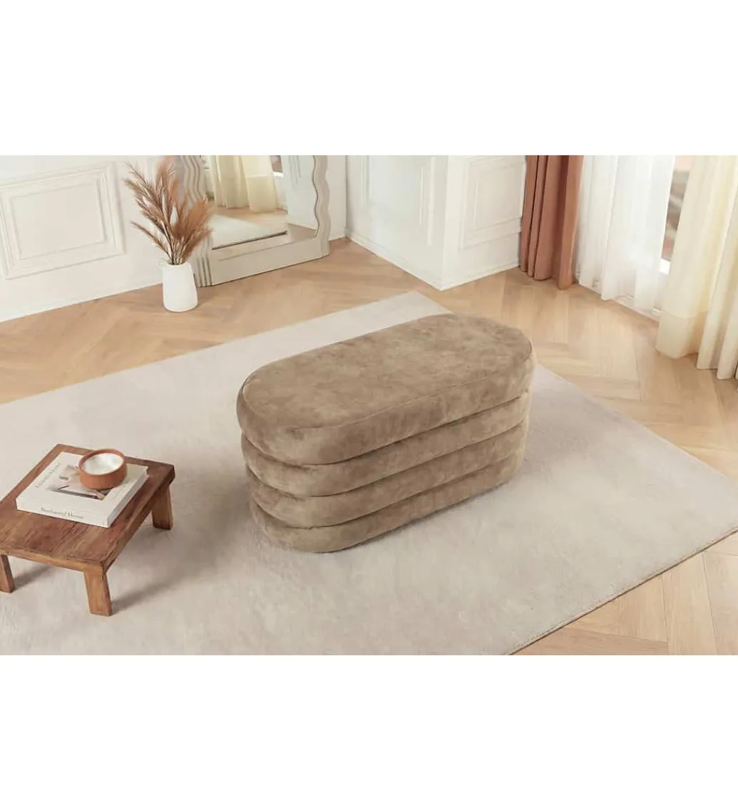 Pufa VOGUE 85 cm z schowkiem welwet champagne*Invicta Interior Online