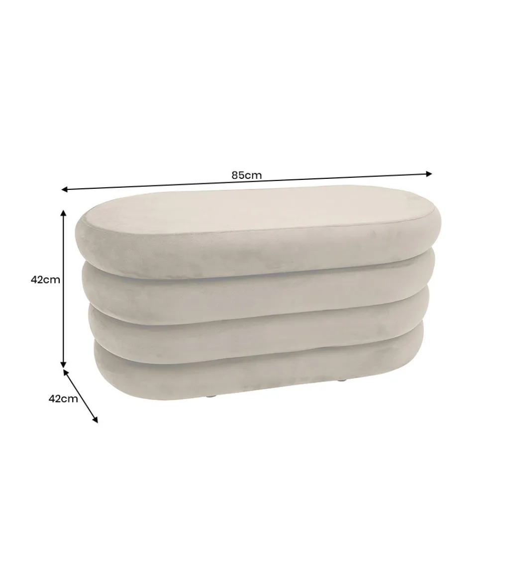 Pufa VOGUE 85 cm z schowkiem welwet champagne*Invicta Interior Online