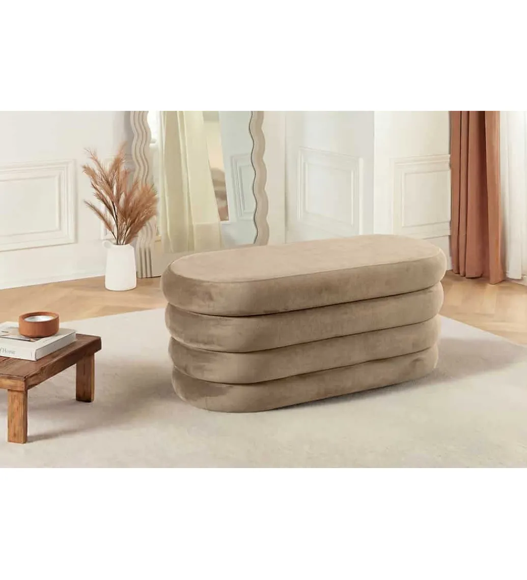 Pufa VOGUE 85 cm z schowkiem welwet champagne*Invicta Interior Online